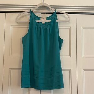 LOFT Teal Sleeveless Blouse